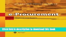 [Download] e-Procurement: Euphorie und RealitÃ¤t (German Edition) Paperback Online