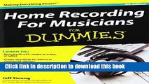 [Popular Books] Home Recording For Musicians For Dummies Full Online