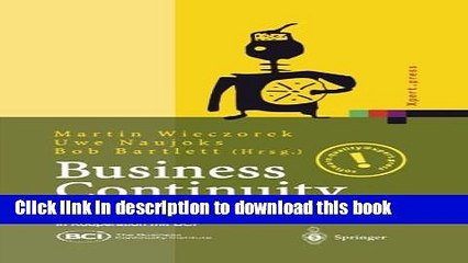 [Download] Business Continuity: Notfallplanung fÃ¼r GeschÃ¤ftsprozesse (Xpert.press) (German