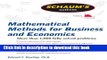 [Download] Schaum s Outline of Mathematical Methods for Business and Economics (Schaum s Outlines)