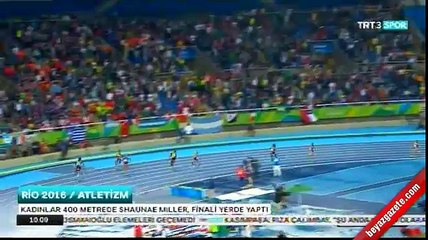 400 metre atletizm finalinde Shaunae Miller bitiş çizgisine uçarak altın madalya kazandı