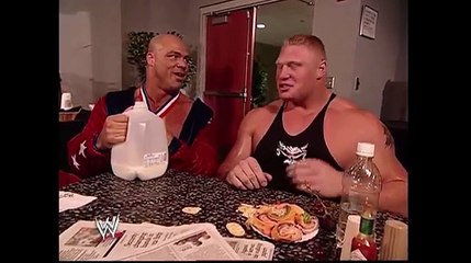 Brock Lesnar And Kurt Angle WWE Funny Moment
