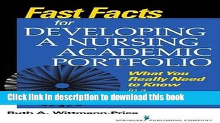 [Popular Books] Fast Facts for Developing a Nursing Academic Portfolio: What You Really Need to