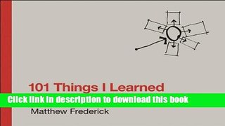 [Popular Books] 101 Things I Learned in Architecture School Free Online