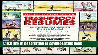 [Popular Books] Trashproof Resumes (Princeton Review) Free Online