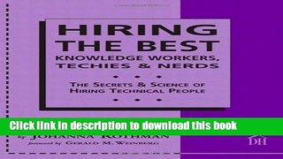 [PDF] Hiring The Best Knowledge Workers, Techies   Nerds: The Secrets   Science Of Hiring