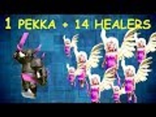 Clash of Clans - 1 PEKKA AND 14 HEALERS vs TH 7 RAID