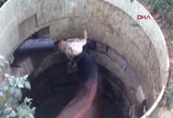 3 metrelik çukurda mahsur kaldı