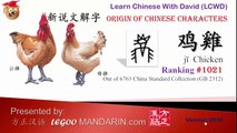 Origin of Chinese Characters - 1021 鸡雞 Chicken - Learn Chinese with Flash Cards