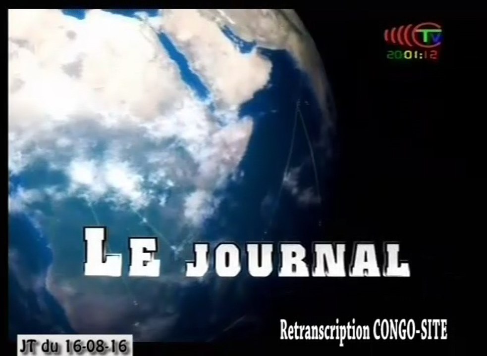 Journal de 20h TVCongo du Mardi 16 août 2016 -By Congo-Site