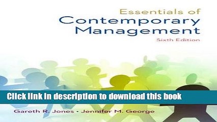 [Download] Essentials of Contemporary Management Kindle Free