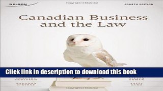 [Popular] Canadian Business and the Law Paperback OnlineCollection