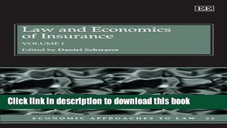 [Popular] Law and Economics of Insurance Hardcover Free