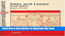 [Popular] Sales and Leases: Examples and Explanations Kindle OnlineCollection