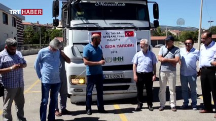 Halep'e insani yardım tırı