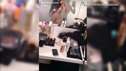 Kim Kardashian gets a new mermaid weave and shows it off in the makeup room
