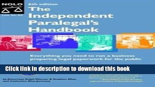 [Popular] The Independent Paralegal s Handbook Kindle OnlineCollection