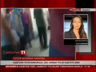 Canlı Yayında İmc TV kameramanı ve muhabirine polis saldırısı