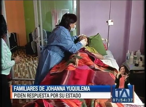 Familiares de Johanna Yuquilema piden respuesta por su estado