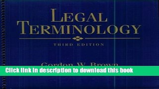 [Popular] Legal Terminology (3rd Edition) Paperback OnlineCollection