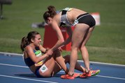 Moving moment in women's 5,000 at Rio Olympics