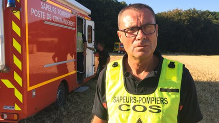 Feu de forêt à Caurel