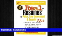FREE PDF  Real-Resumes for Police, Law Enforcement,   Security Jobs (Real-Resumes Series)  FREE