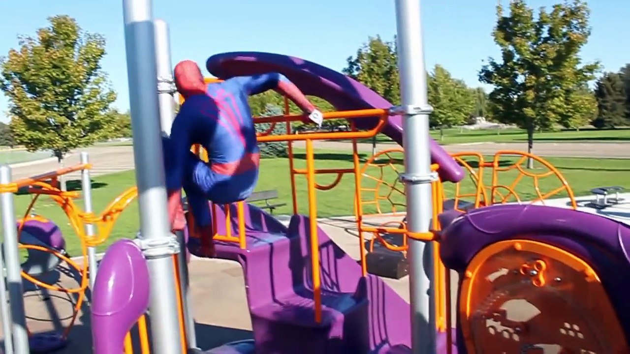 Blue Spiderman vs Joker - Real Life Superhero Battle! Death Match Fight