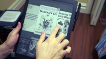 This is the Kindle App on the 13.3 inch Good e-Reader
