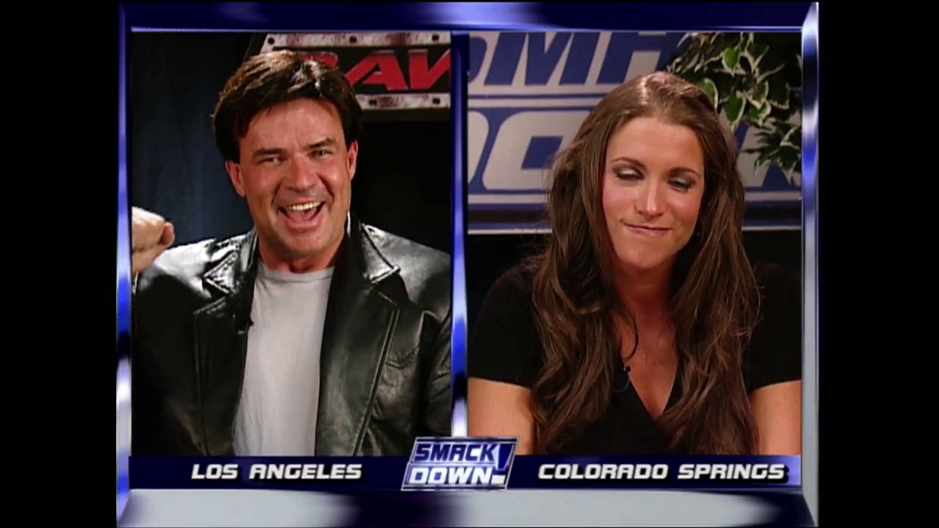 Stephanie Mcmahon Eric Bischoff Satellite Segment Smackdown 09 19 02 Hd Video Dailymotion