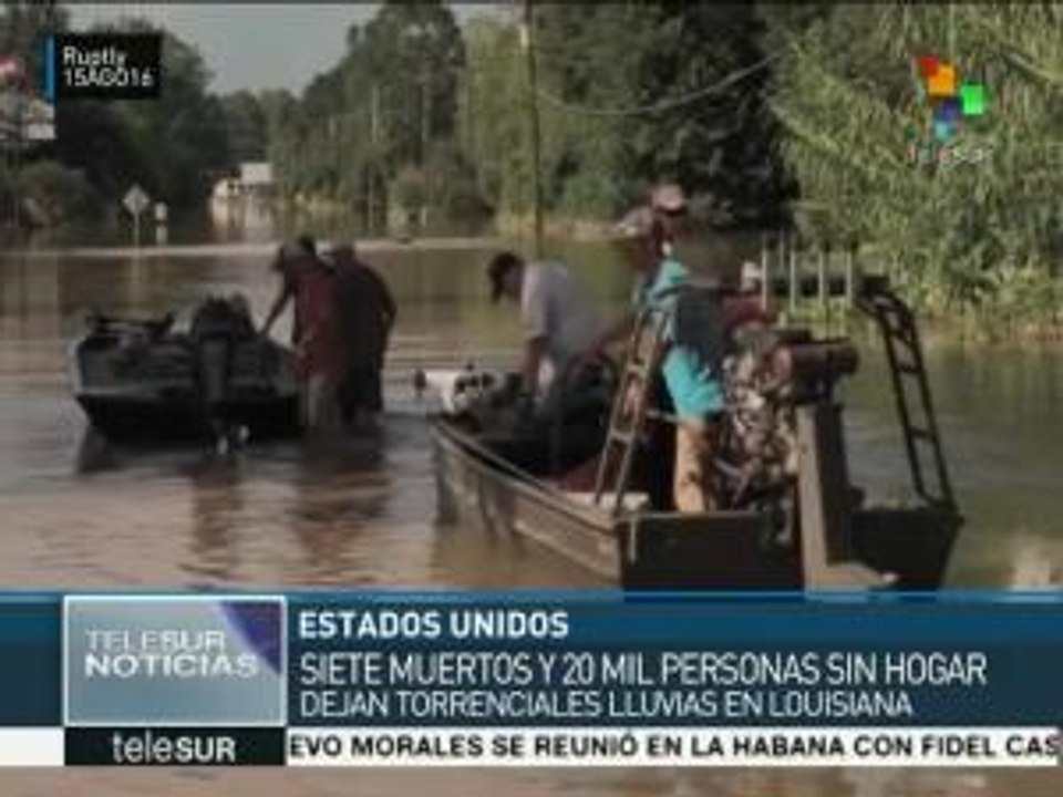 EE.UU.: inundaciones en Luisiana dejan siete muertos