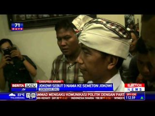 Jokowi Sebut 3 Nama Saat Berada di Bali