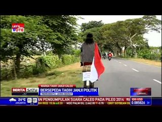 Warga Indramayu Bersepeda Menagih Janji Para Caleg Terpilih