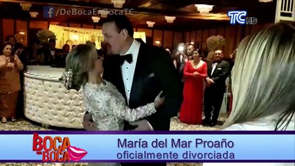 María del Mar Proaño oficialmente divorciada