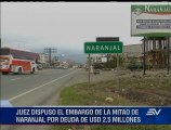 Juez dispone embargo de mitad de territorio de Naranjal