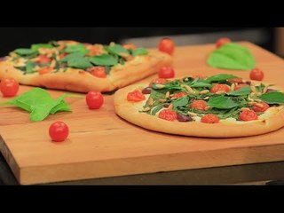 بيتزا السبانخ والحلوم | غادة التلي