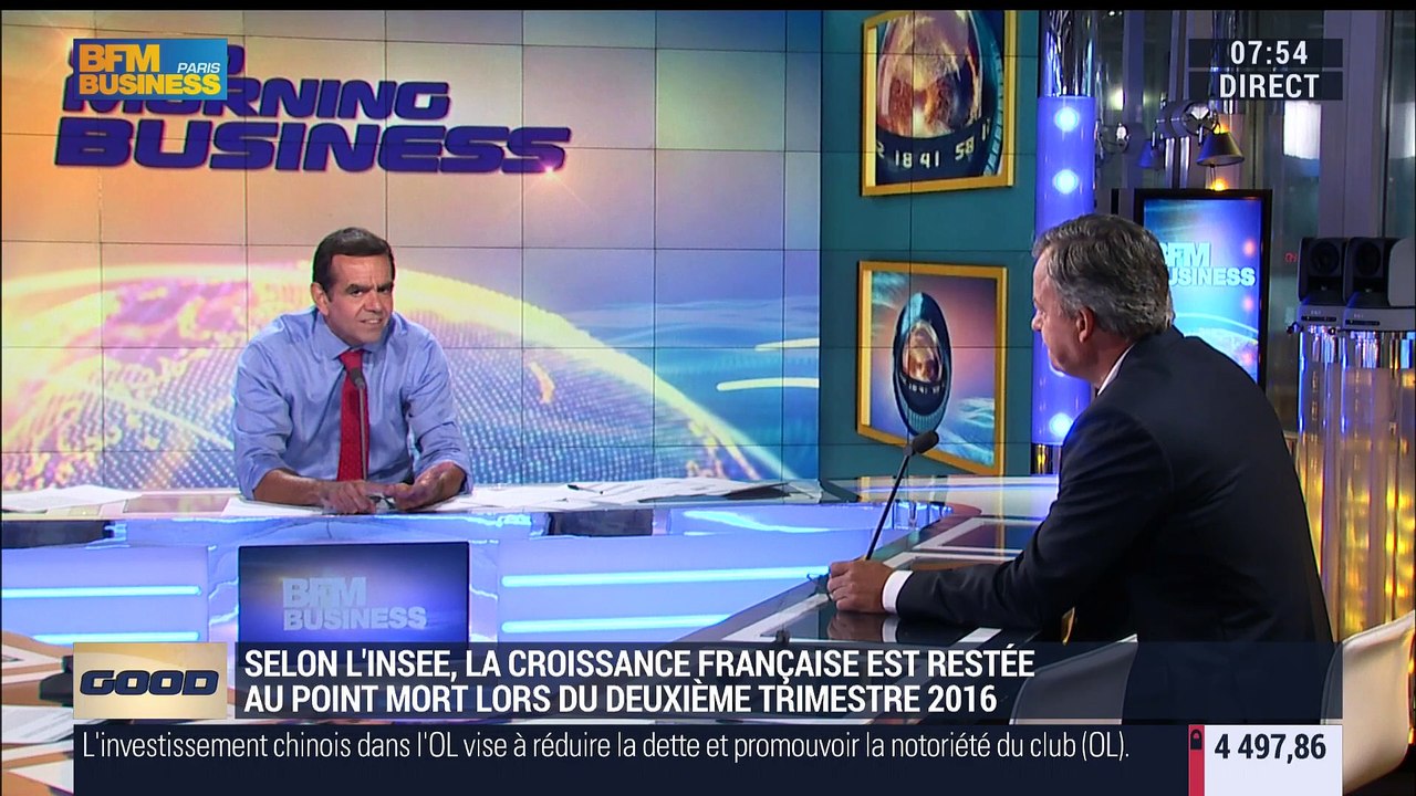 16/08/2016 - Good Morning Business: Didier Demeestère - Marchés européens: "On a un environnement très favorable pour les entreprises"