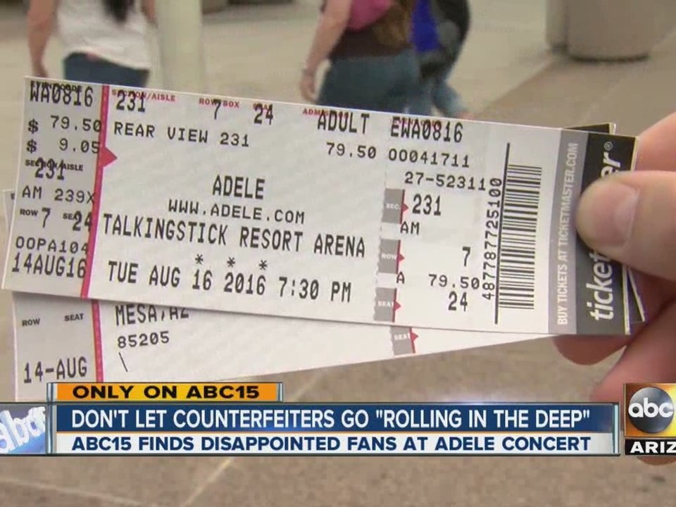 Unlucky fans get fake tickets to Adele concert in Phoenix