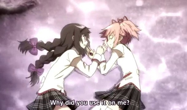 Puella Magi Madoka Magica - Homura Madoka scene