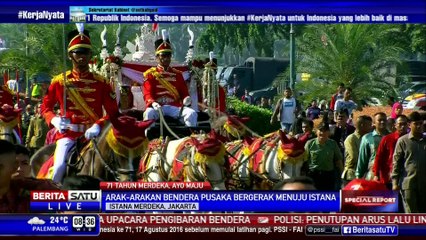 Kirab Bendera Merah Putih dari Monas ke Istana Negara