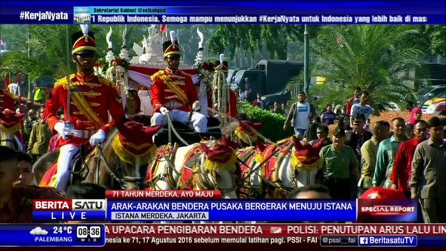 Kirab Bendera Merah Putih dari Monas ke Istana Negara