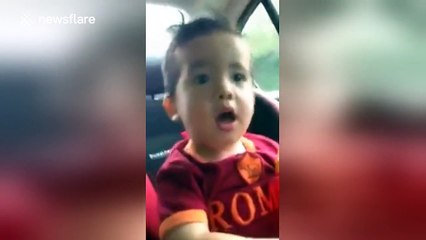 Toddler sings Roma football song 'before he can even talk'
