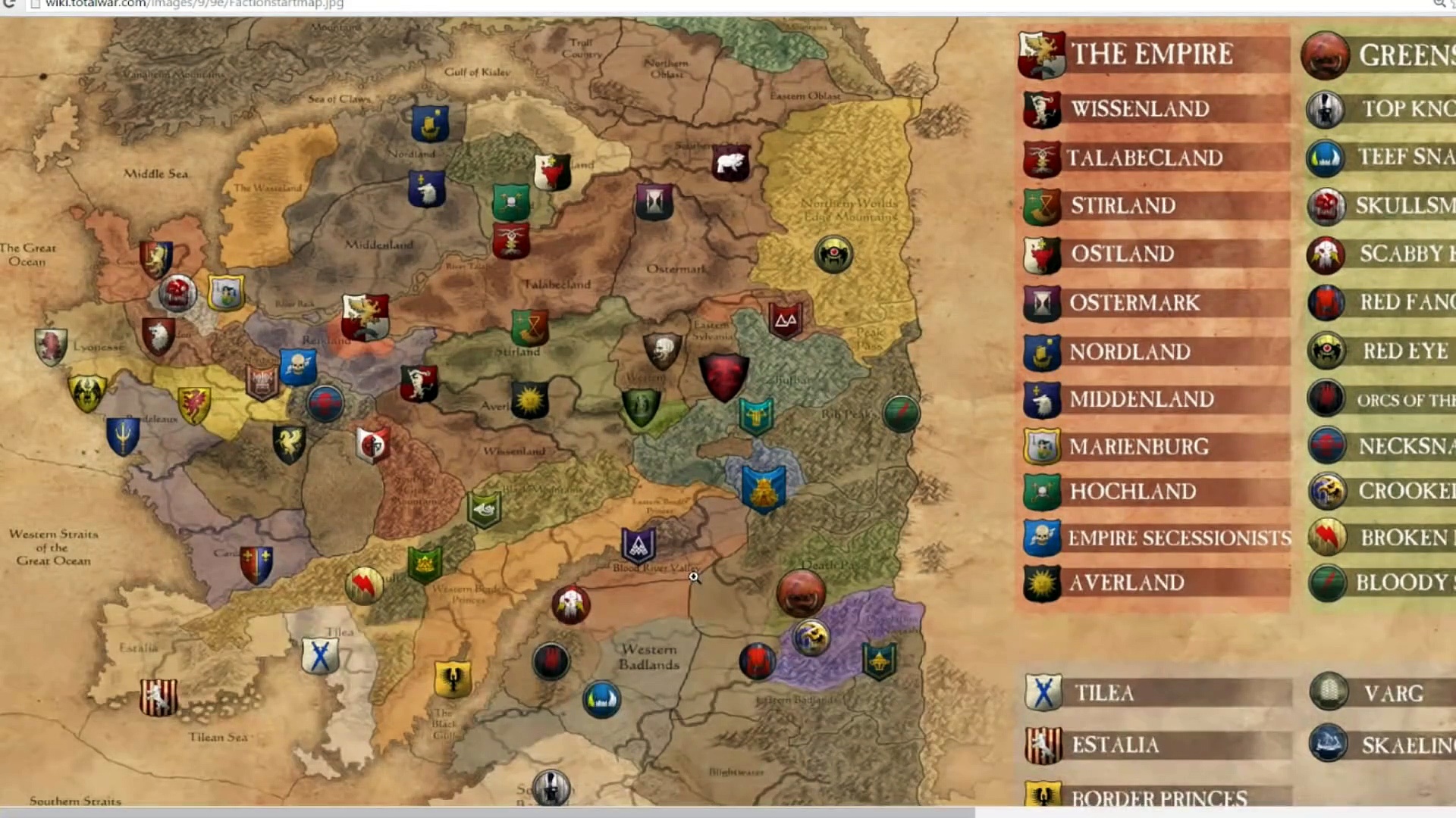 Карта тотал вар вархаммер 3 с фракциями