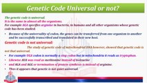 Genetic Code Universal or Not?