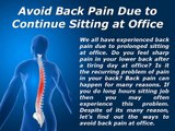 Avoid Back Pain Due to Continue Sitting at Office - Areyo Dadar