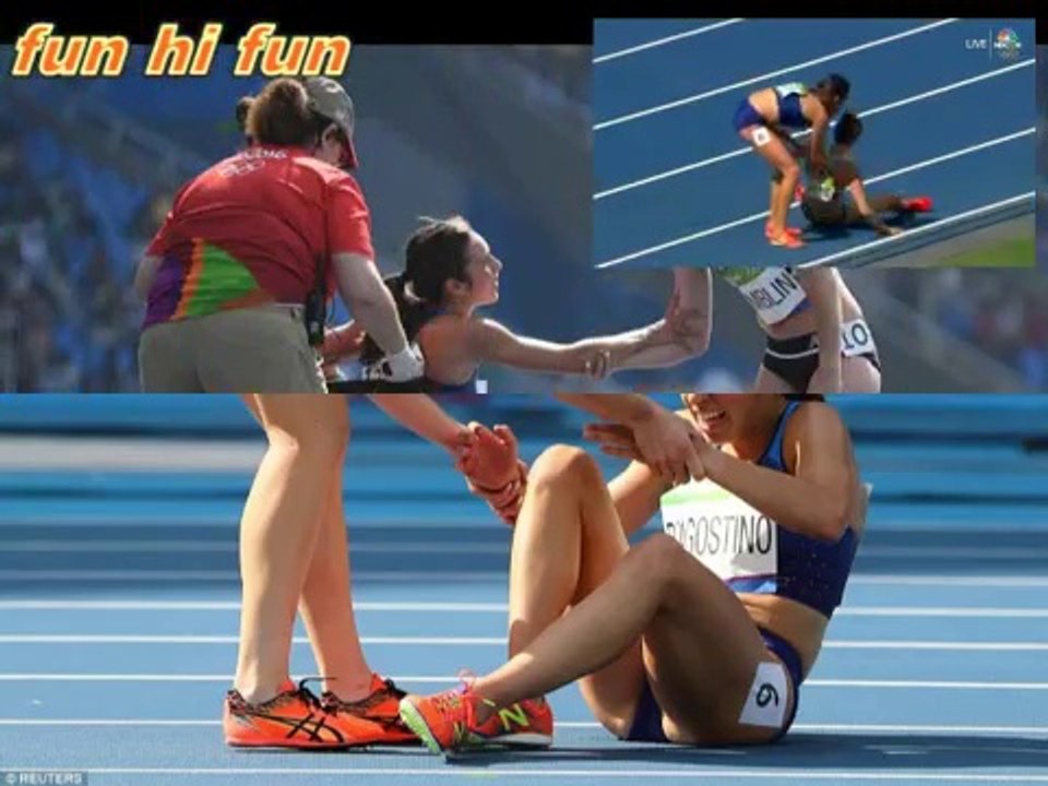 [REAL]US and New Zealand runners help each other after fall in 5000m(VIDEO)