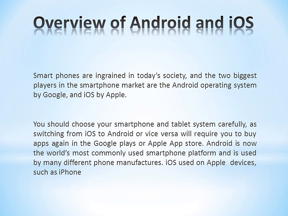 Difference Between Android & iOS
