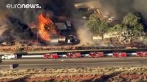 Wildfire near Los Angeles forces 80,000 people to evacuate