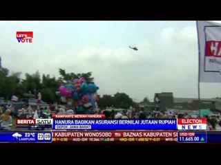 HT Datangi Lokasi Kampanye dengan Helikopter