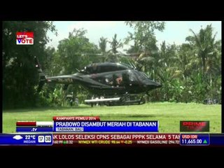 Prabowo ke Lokasi Kampanye dengan Helikopter